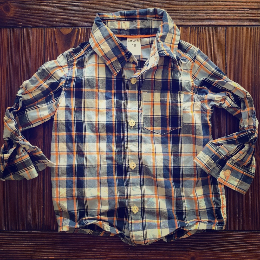 Toddler Boy Carter’s Plaid Button Up Shirt 18mo